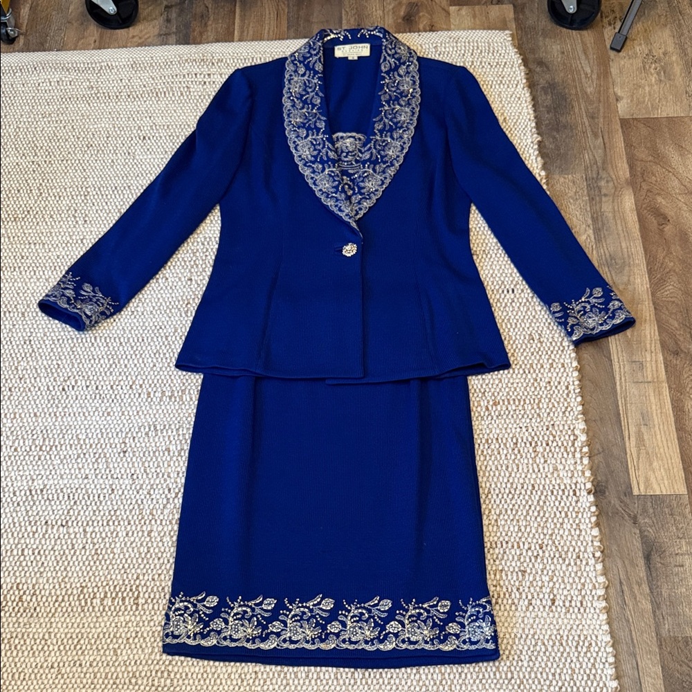 St. John Blazer and Skirt Set Size 6/8